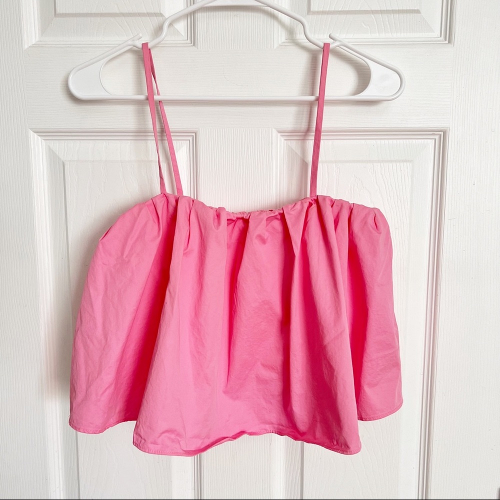 Zara Trafaluc | Pink Flared Crop Top
